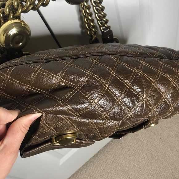 Marc Jacobs Vintage Quilted Brown Leather Large Bag - Picture 10 of 16